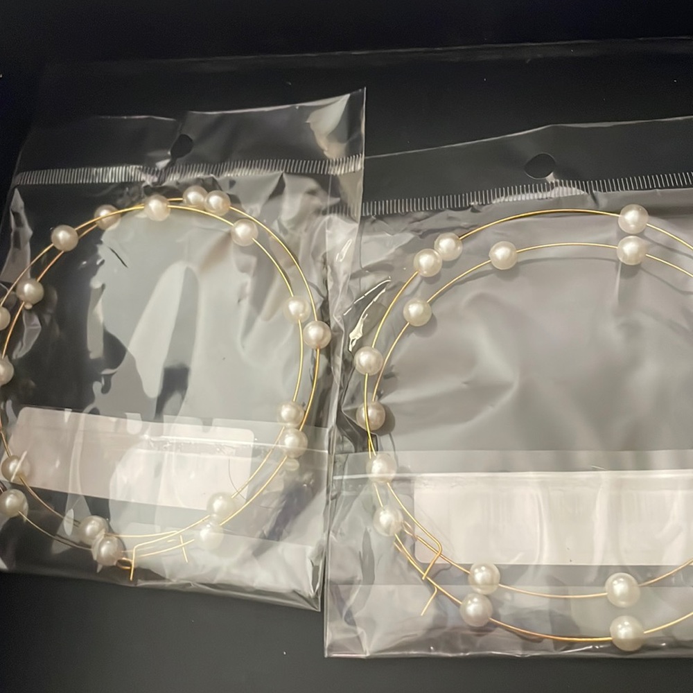 Hoop earrings Pearl
